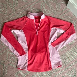 Girls Pink Quarter-Zip golf Pullover